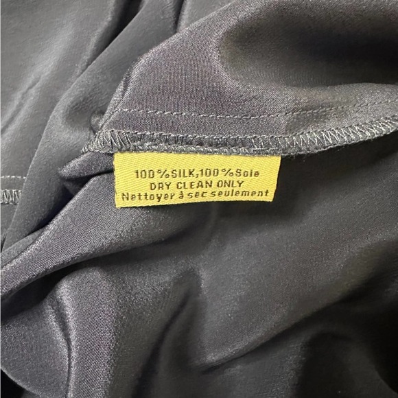 Tucker Classic Navy Blue Silk Tie Waist Elasticated Neckline Dress Size Medium - Picture 8 of 10